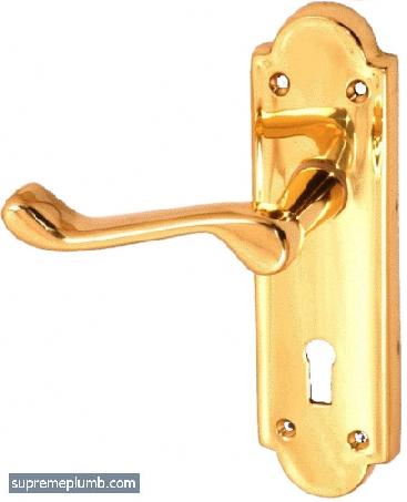 Ashton Lever Lock Polished Brass